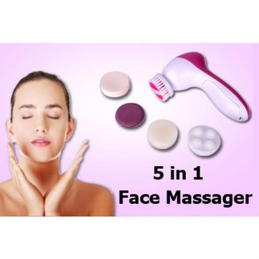 1 Face Cleansing Massager with 5 Attachments in Pakistan